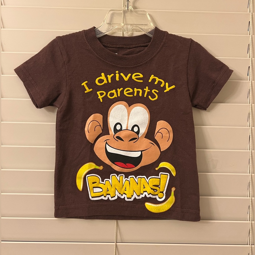 Extreme Monkey Toddler Boys 2T I Drive My Parents Bananas Animal Funny T-Shirt